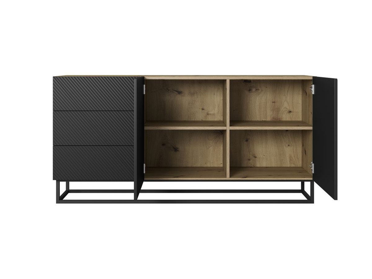 ALICE 2-deurs dressoir 167 cm metalen poten