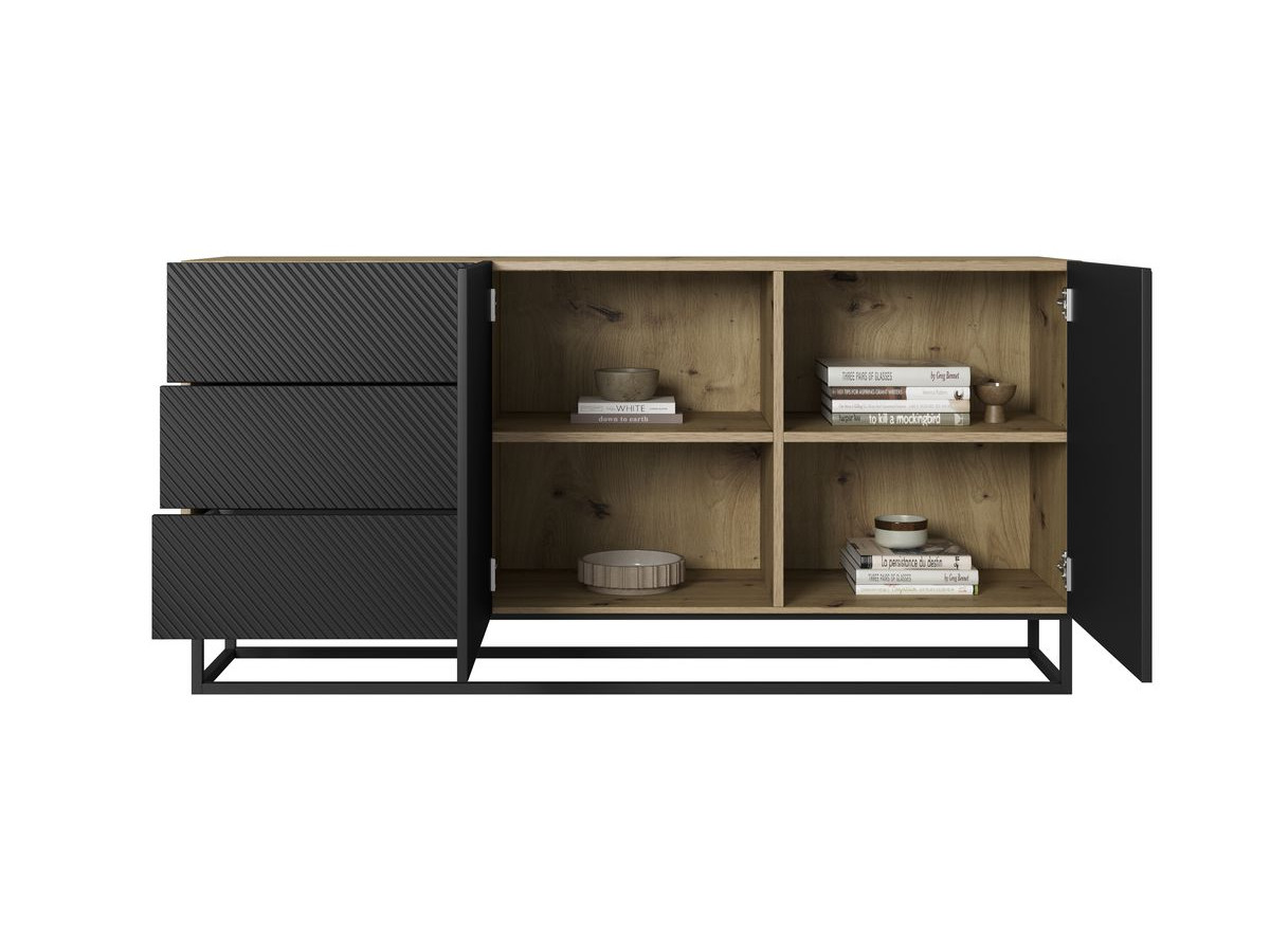 ALICE 2-deurs dressoir 167 cm metalen poten