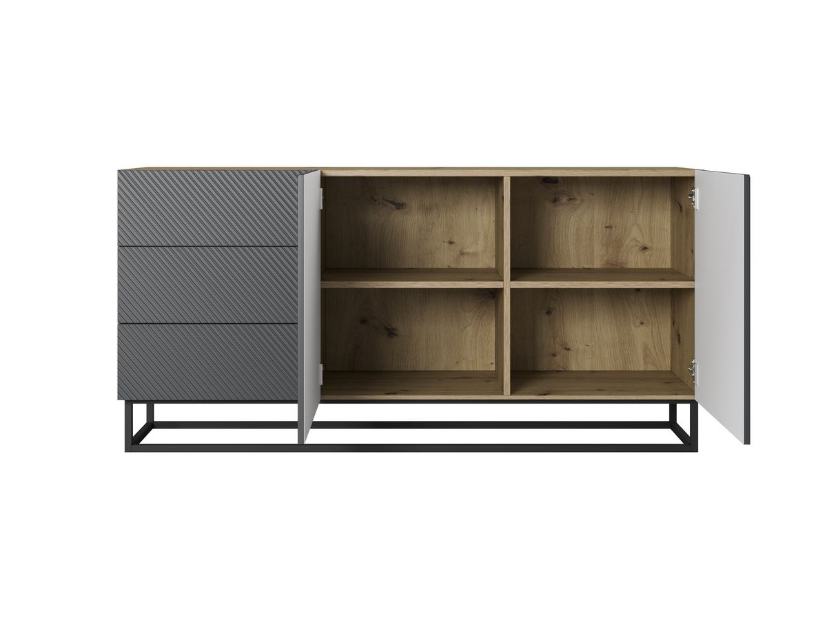 ALICE 2-deurs dressoir 167 cm metalen poten