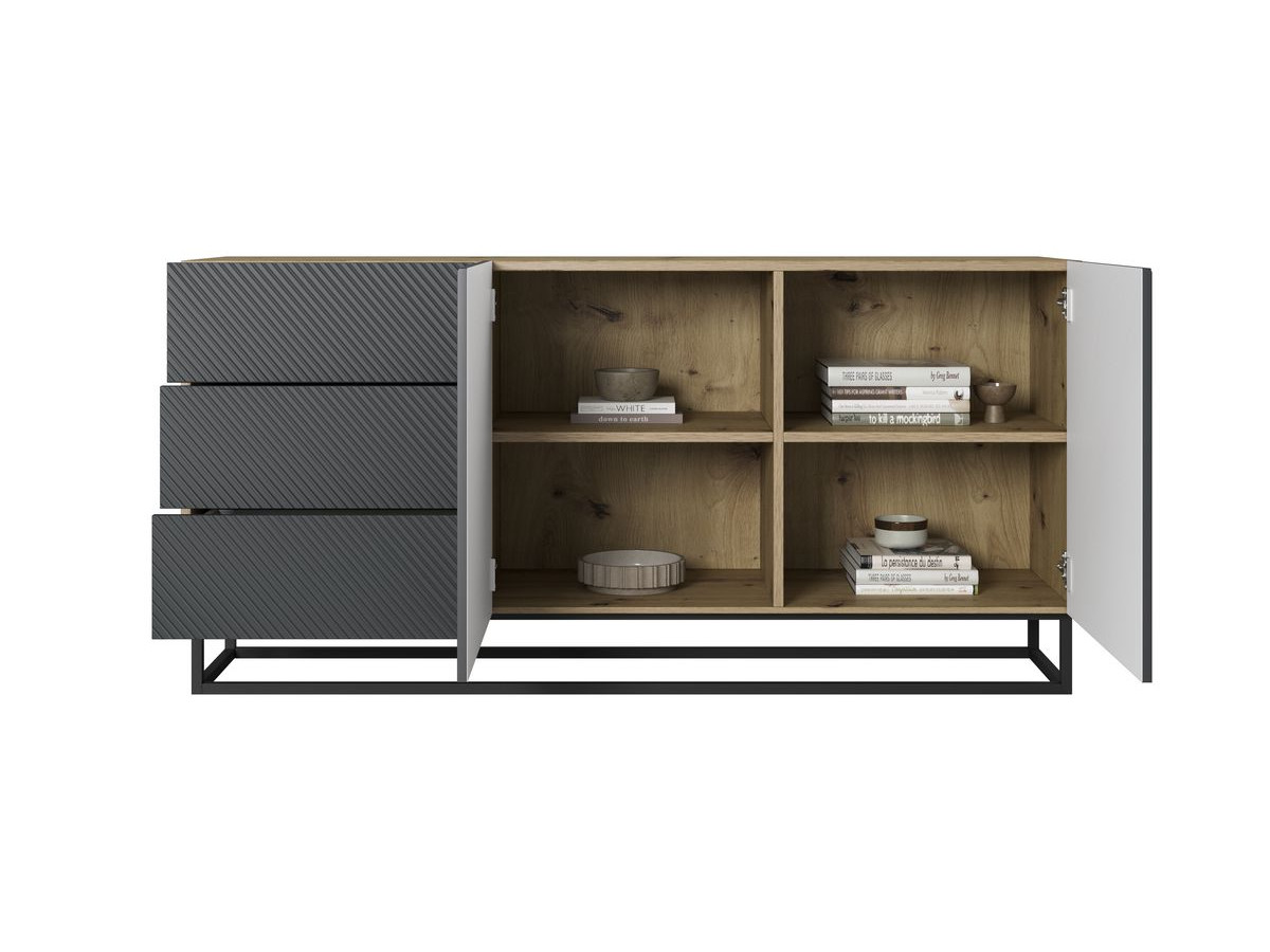 ALICE 2-deurs dressoir 167 cm metalen poten