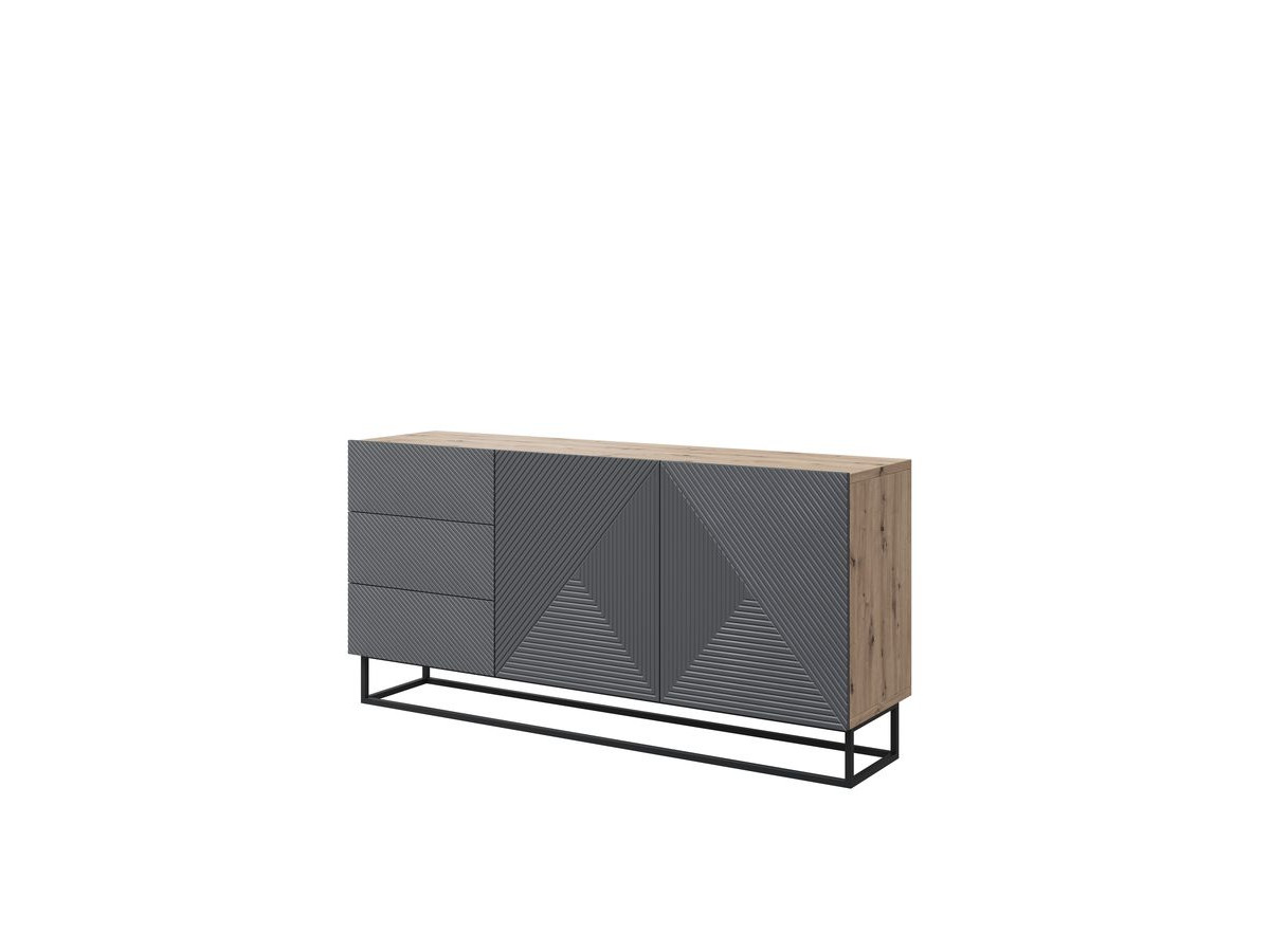 ALICE 2-deurs dressoir 167 cm metalen poten