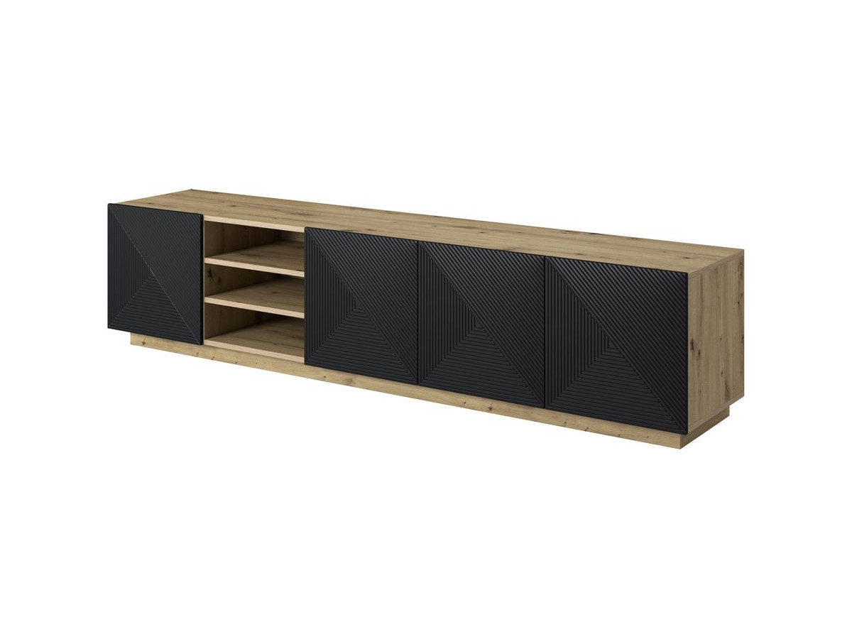ALICE set met tv-meubel met nis van 200 cm + 4-deurs dressoir van 200 cm