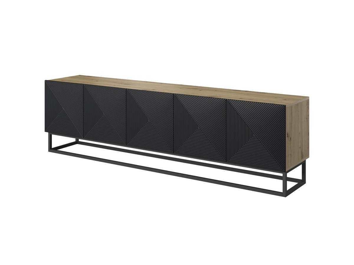 ALICE set met 200 cm tv-meubel + 200 cm 4-deurs dressoir met metalen poten