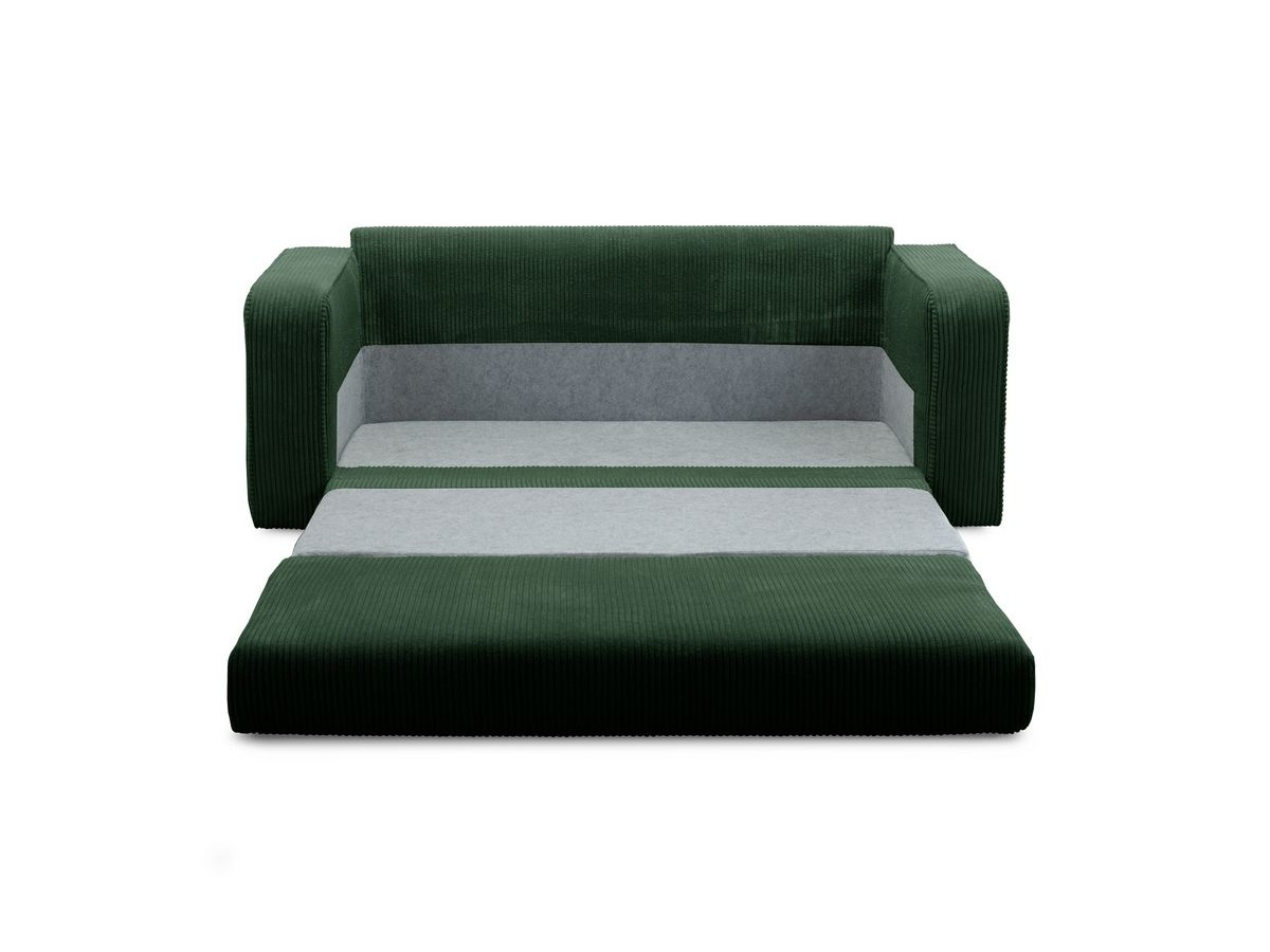 Canapé droit convertible déplimousse COME velours côtelé vert — vue 6