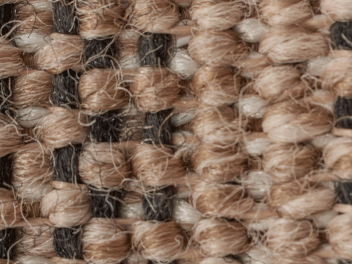 TUNA laagpolig vloerkleed met jute-look