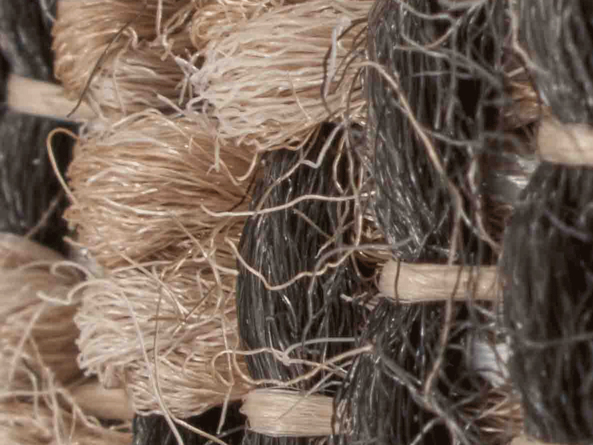 TUNA laagpolig vloerkleed met jute-look