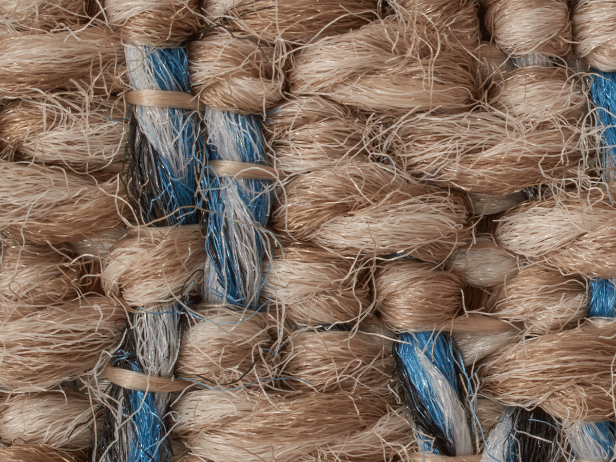 TUNA laagpolig vloerkleed met jute-look