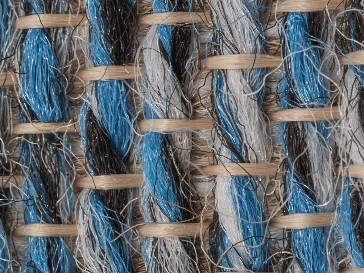 TUNA laagpolig vloerkleed met jute-look