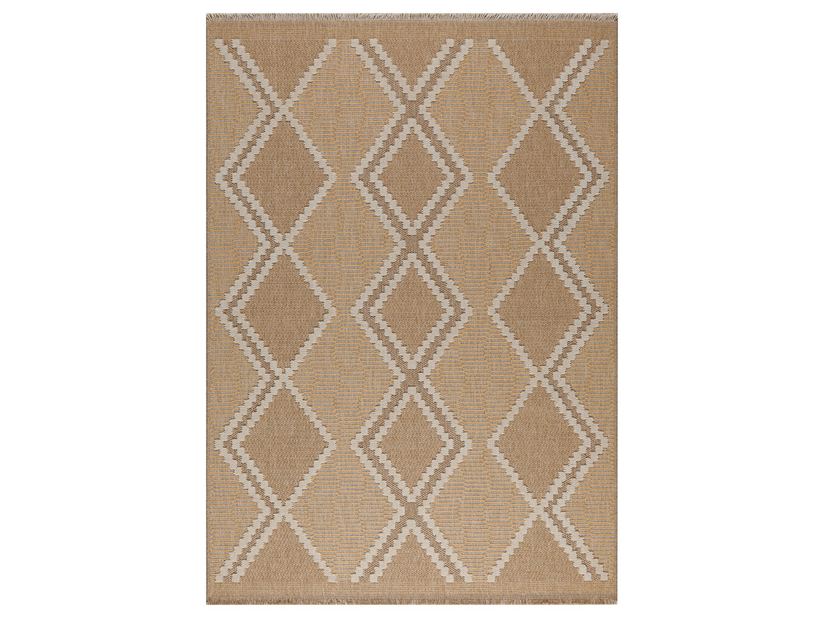 TUNA laagpolig vloerkleed met jute-look