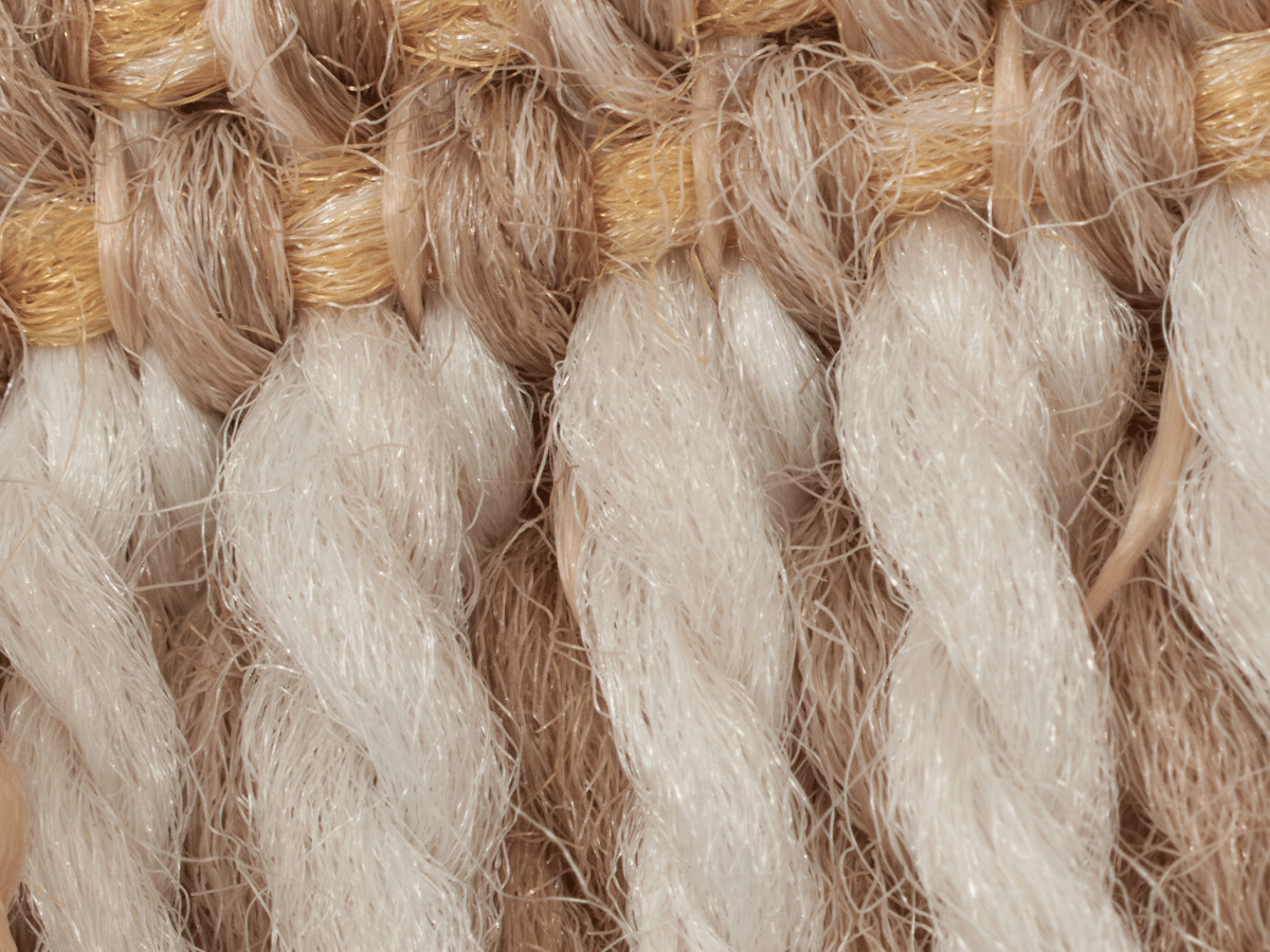 TUNA laagpolig vloerkleed met jute-look