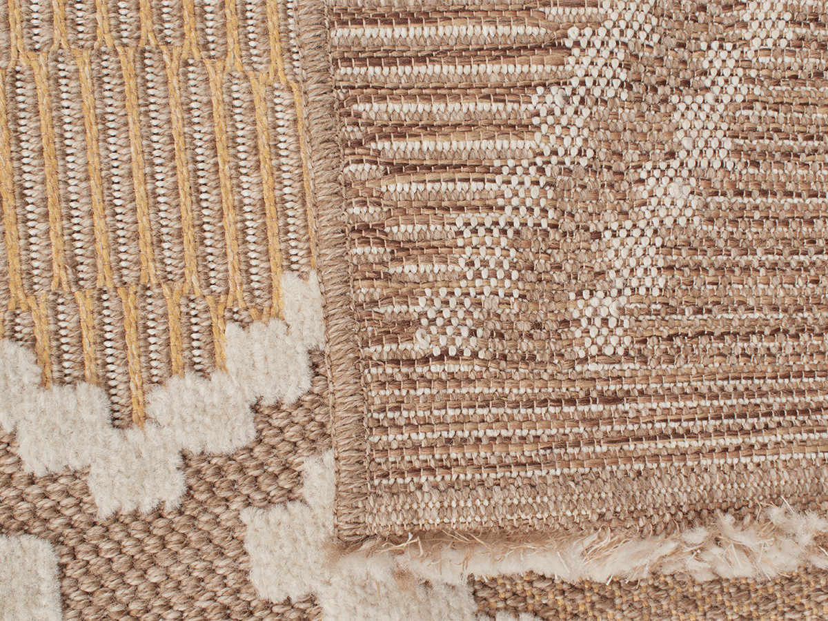 TUNA laagpolig vloerkleed met jute-look