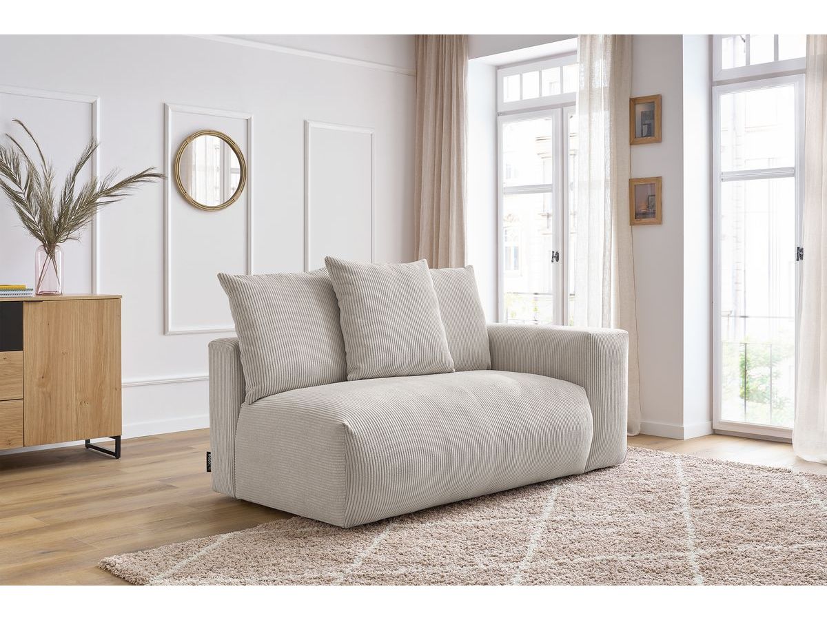 Chauffeuse 2 places avec accoudoir pour canapé modulable ultra moelleux VOLTAIRE