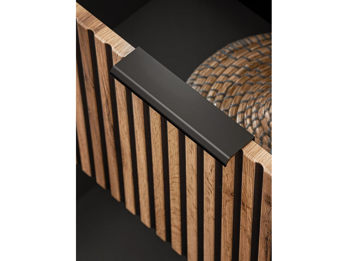 120 cm AXEL badkamermeubel in licht hout met ingelegde waskommen