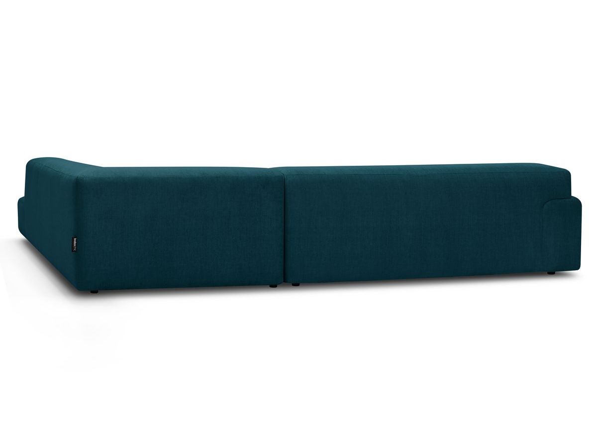 Canapé d'angle fixe LAVENA tissu velours