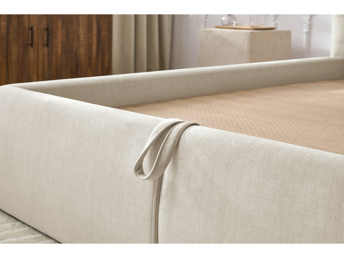 Canapé d'angle fixe EVEREST tissu chiné - Orange - Angle droit - 10 coussins