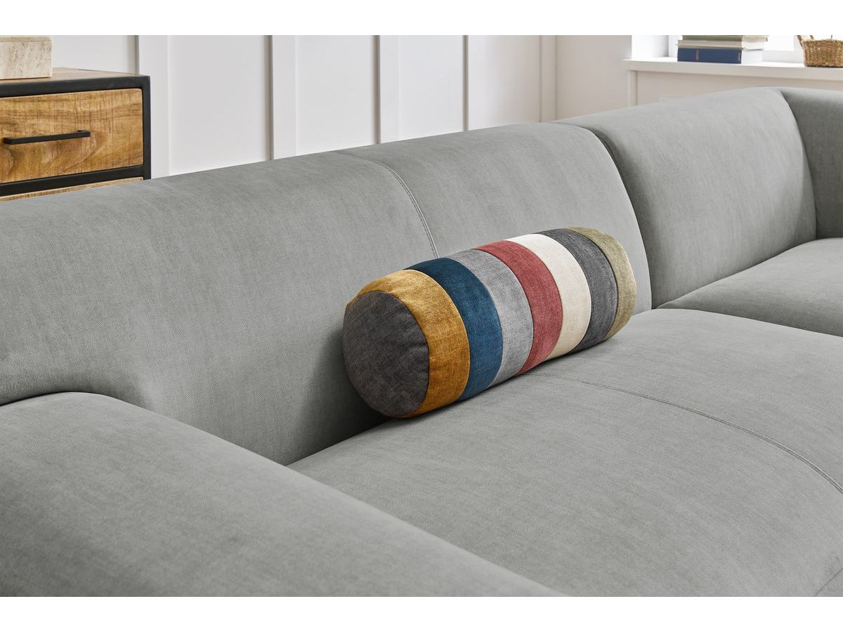 Canapé d'angle fixe LAVENA tissu velours