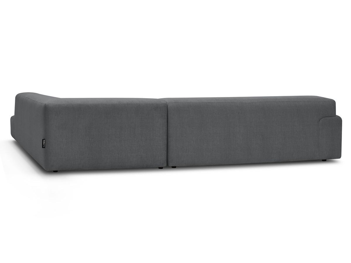 Canapé d'angle fixe LAVENA tissu velours
