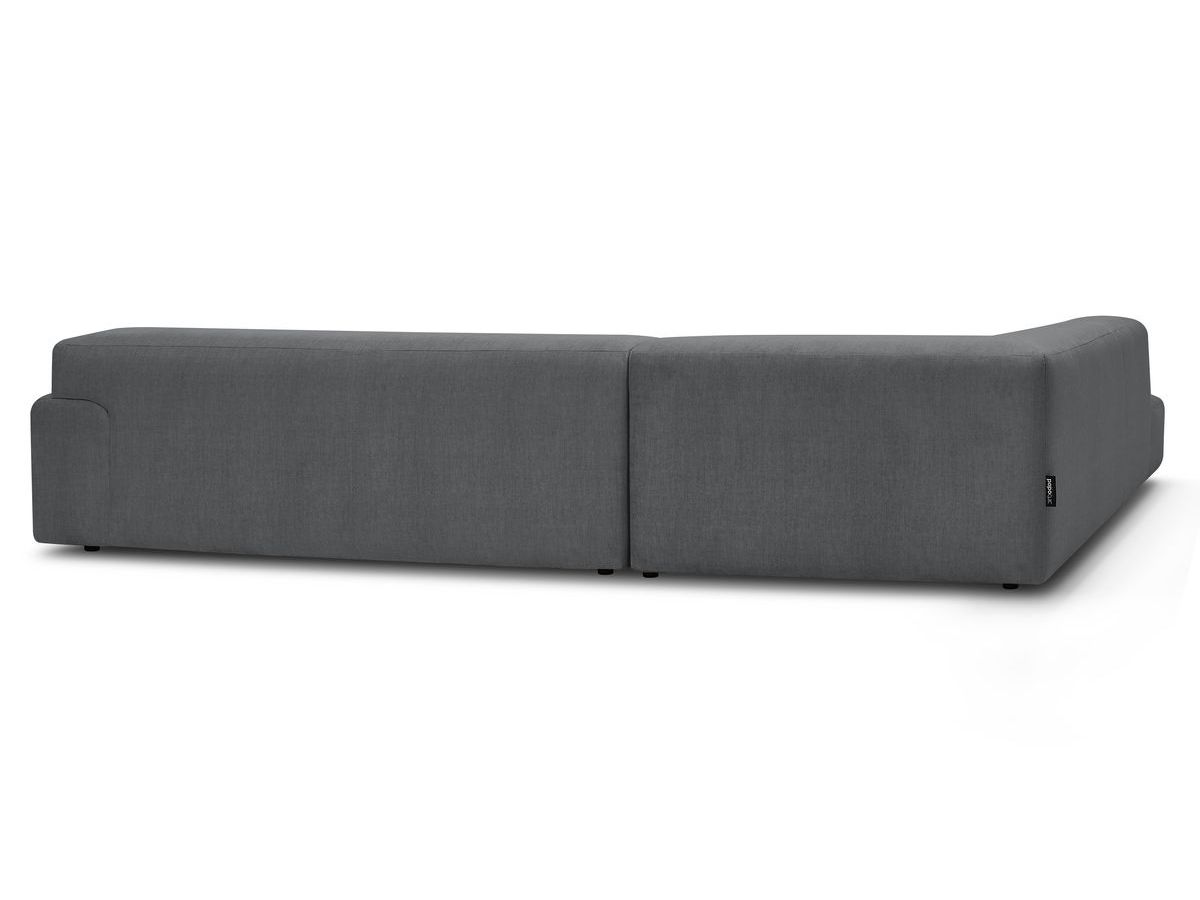 Canapé d'angle fixe LAVENA tissu velours