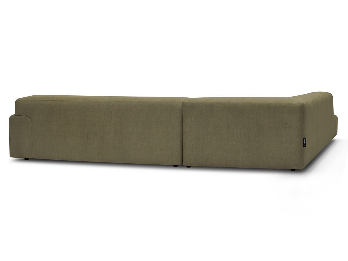 Canapé d'angle fixe LAVENA tissu velours