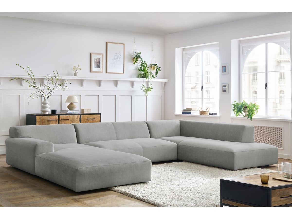LAVENA vaste panoramabank in fluwelen stof