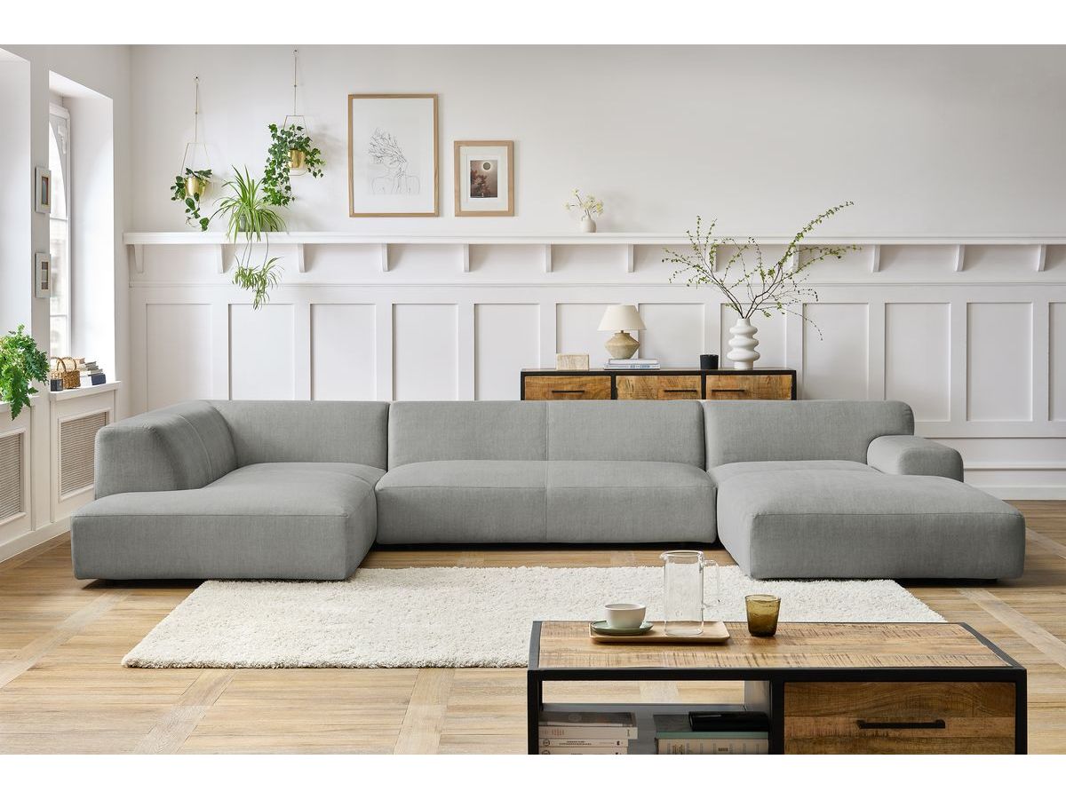 LAVENA vaste panoramabank in fluwelen stof