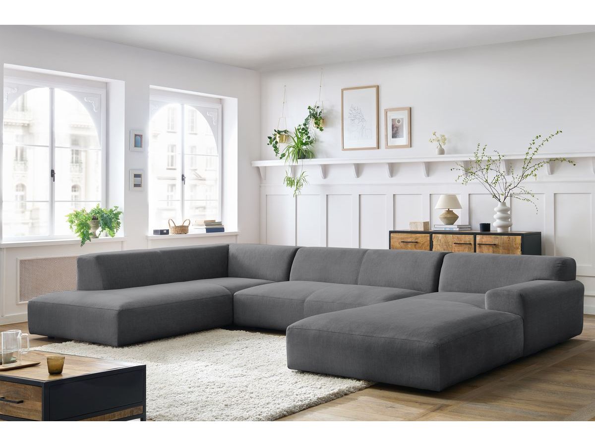 LAVENA vaste panoramabank in fluwelen stof