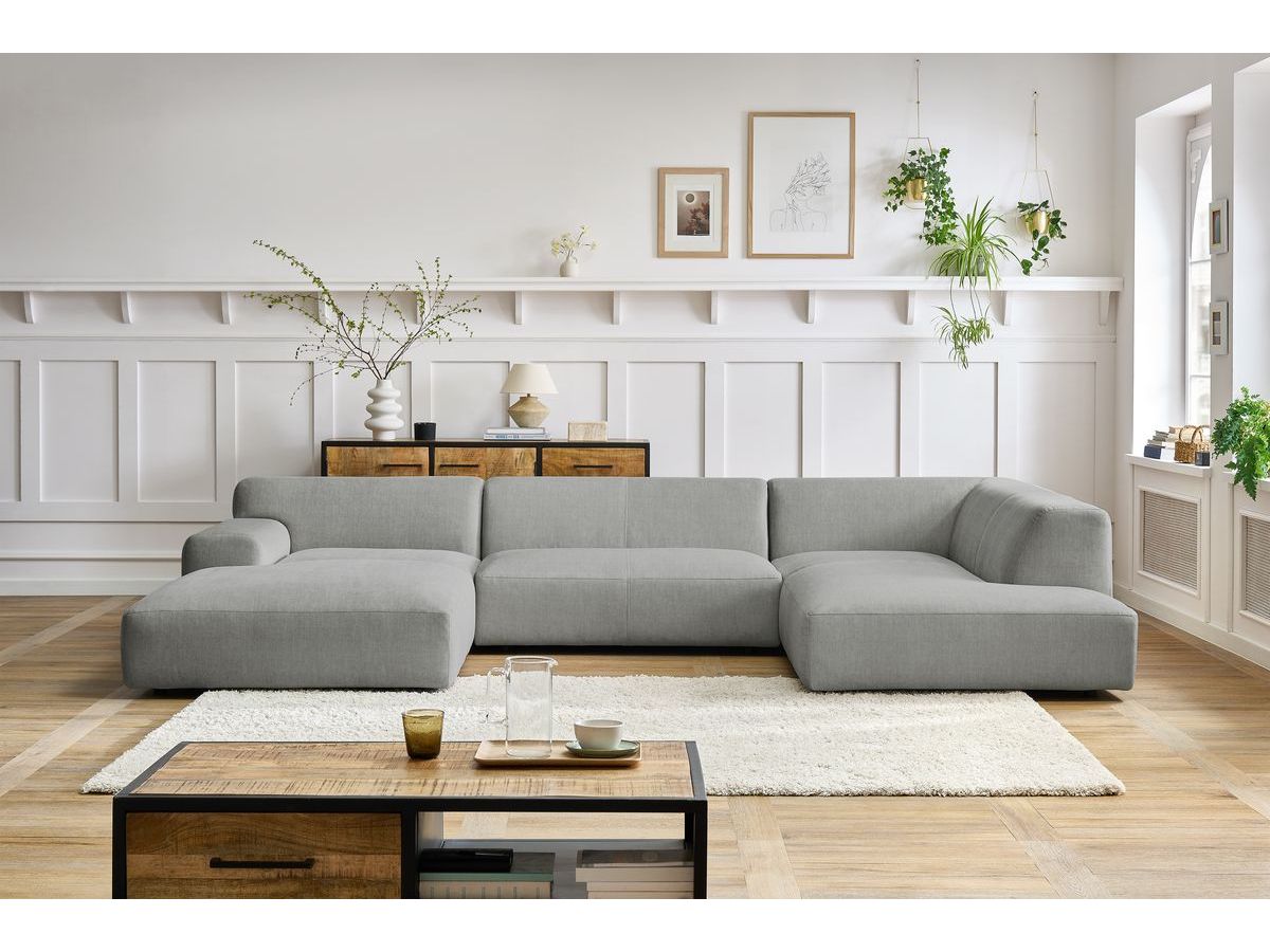 LAVENA vaste compacte panoramabank in fluwelen stof
