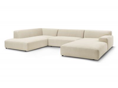Canapé panoramique fixe compact LAVENA tissu velours