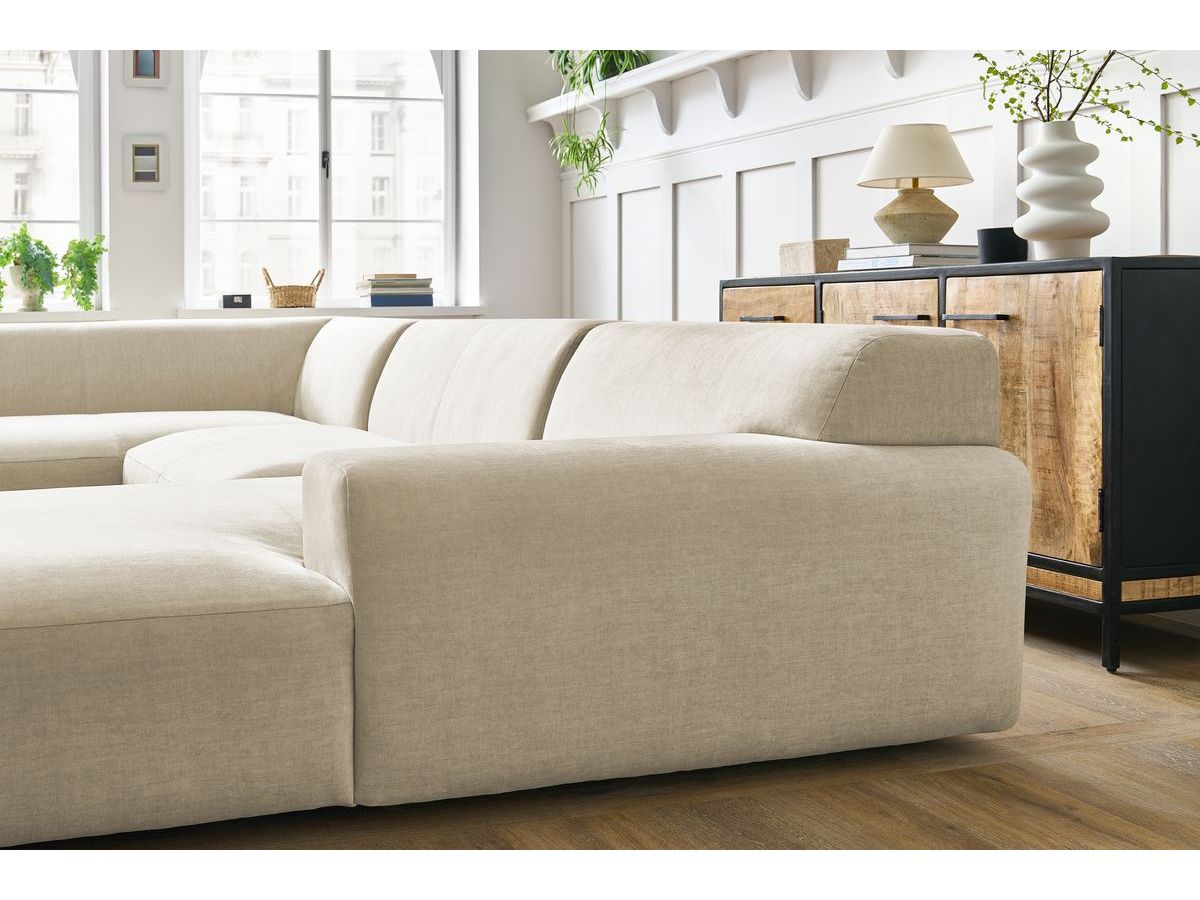 LAVENA vaste compacte panoramabank in fluwelen stof