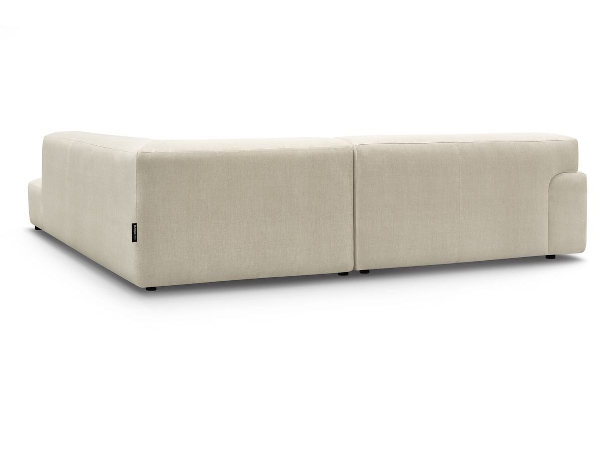 Canapé d'angle fixe compact LAVENA tissu velours