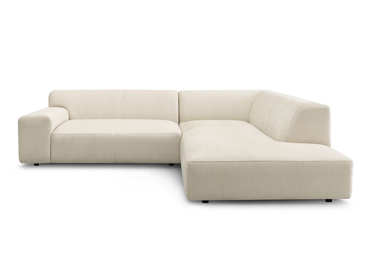 Canapé d'angle fixe compact LAVENA tissu velours