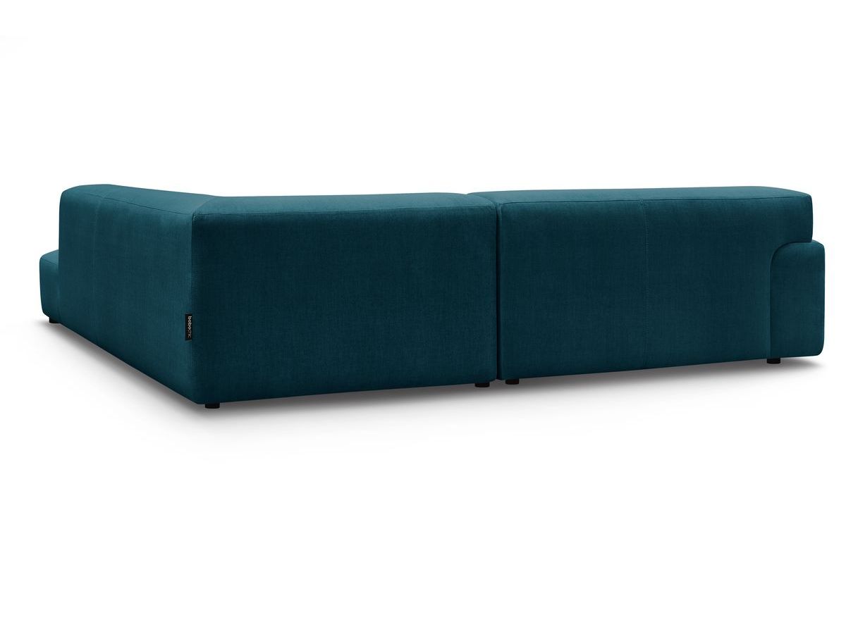 Canapé d'angle fixe compact LAVENA tissu velours