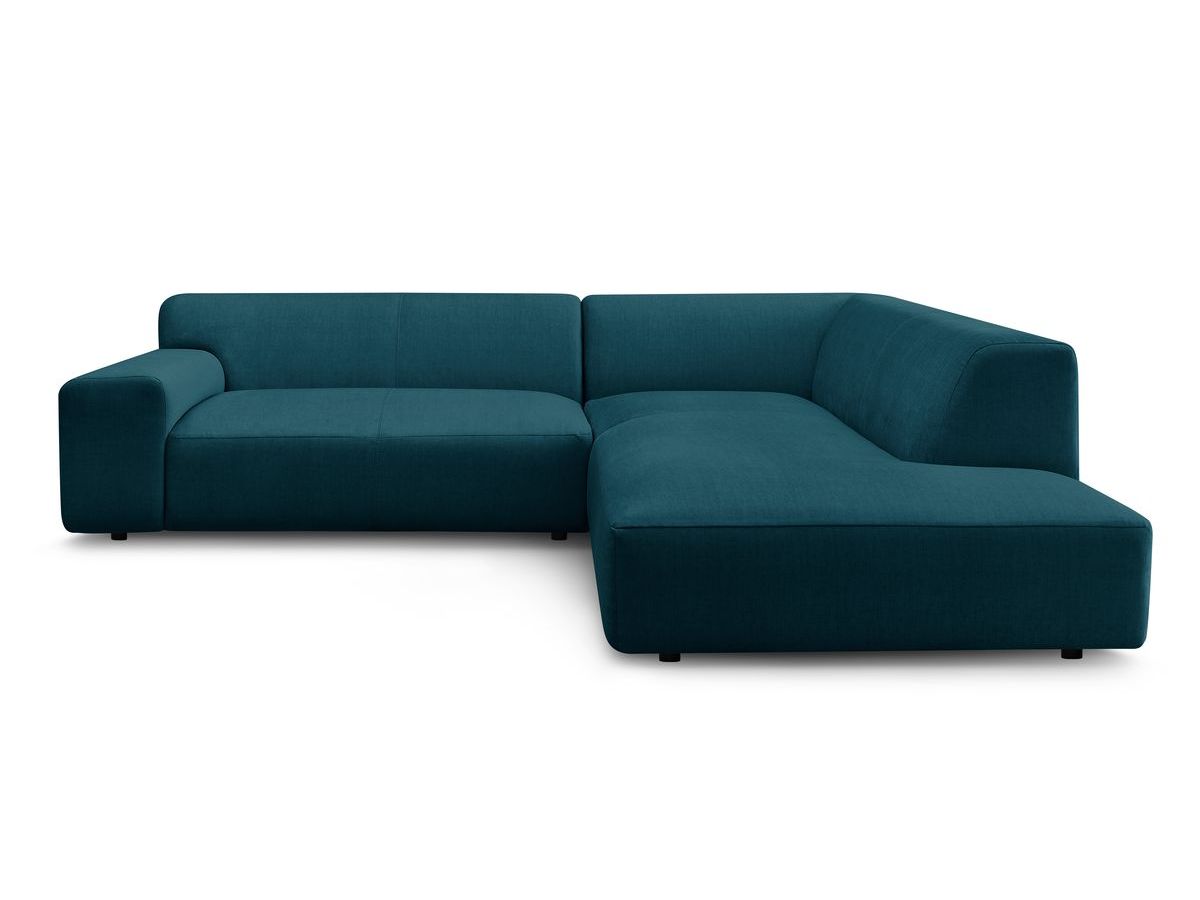 Canapé d'angle fixe compact LAVENA tissu velours