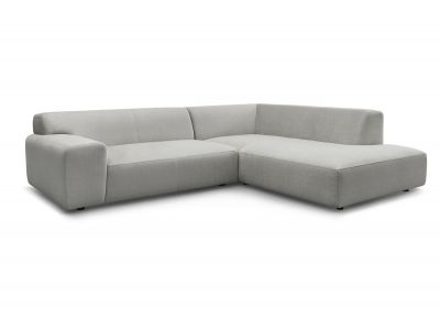 Canapé d'angle fixe compact LAVENA tissu velours