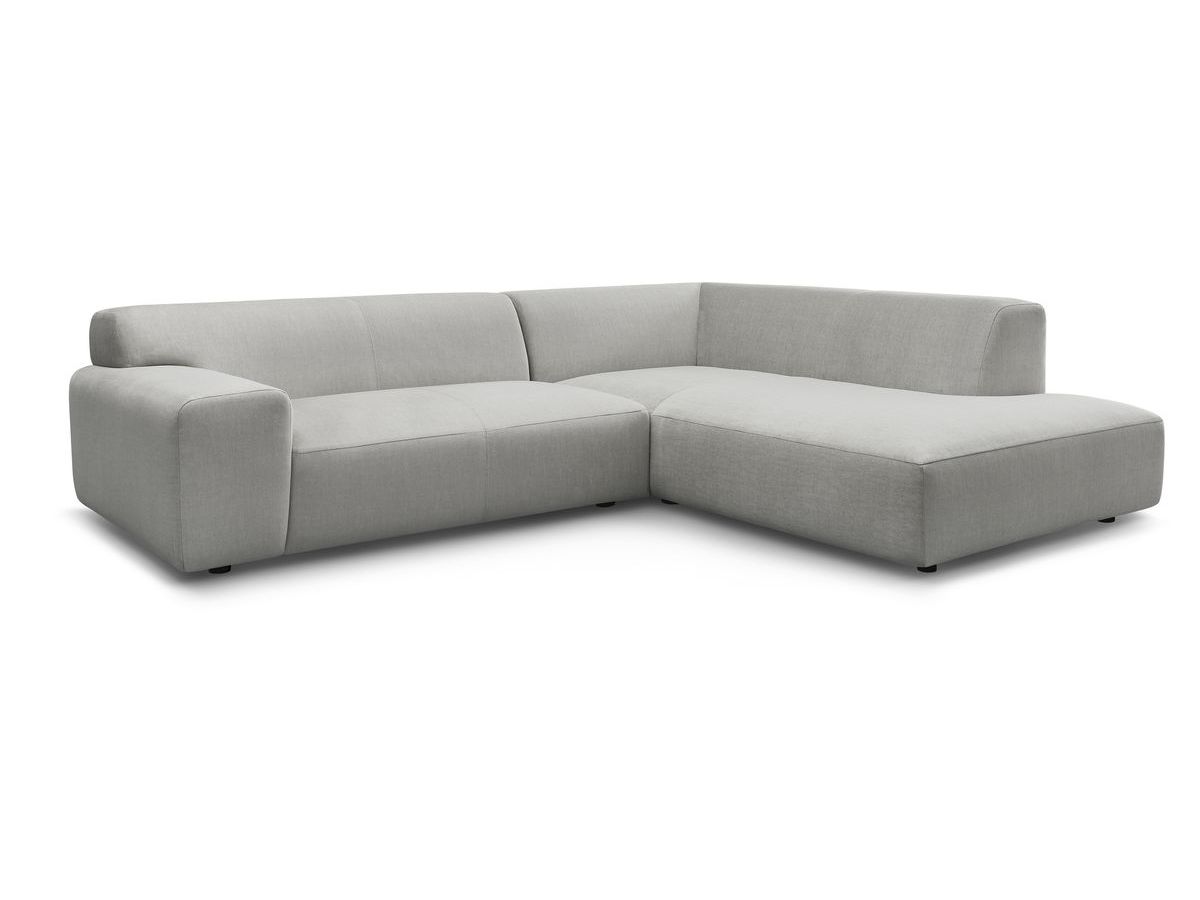 Canapé d'angle fixe compact LAVENA tissu velours