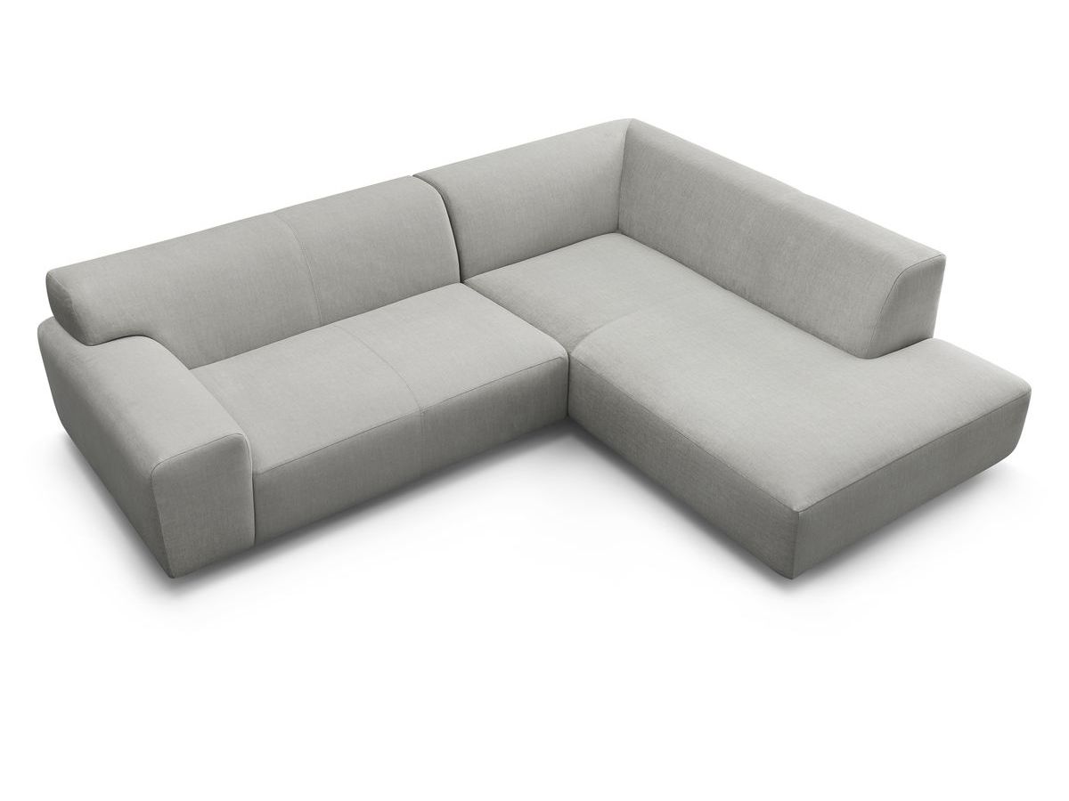 Canapé d'angle fixe compact LAVENA tissu velours