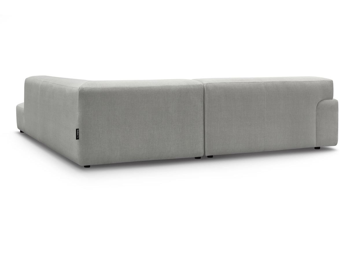 Canapé d'angle fixe compact LAVENA tissu velours