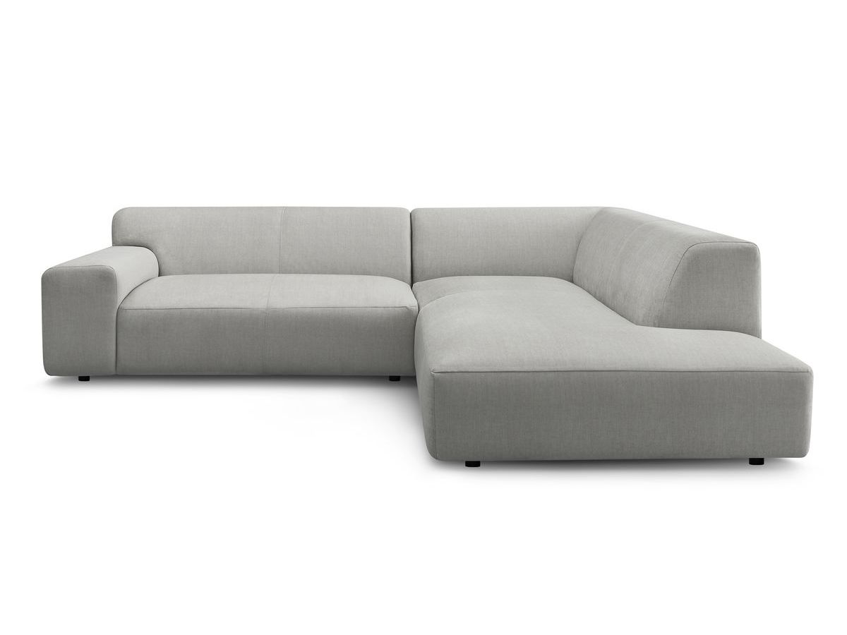 Canapé d'angle fixe compact LAVENA tissu velours