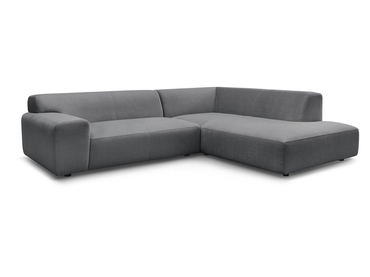 Canapé d'angle fixe compact LAVENA tissu velours
