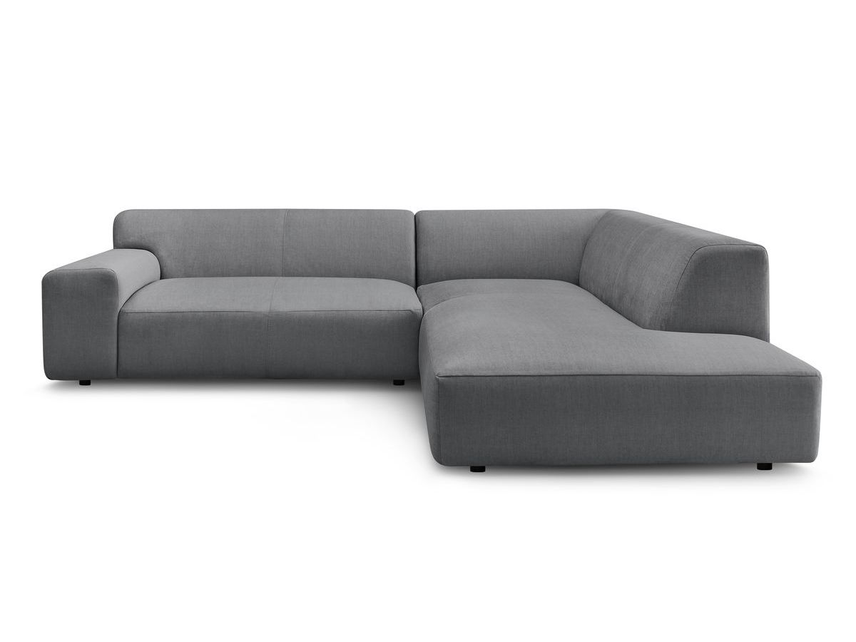 Canapé d'angle fixe compact LAVENA tissu velours
