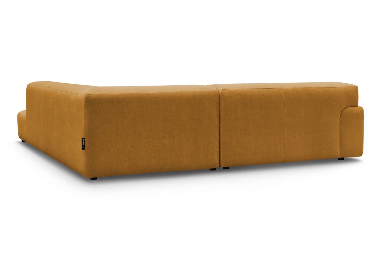 Canapé d'angle fixe compact LAVENA tissu velours