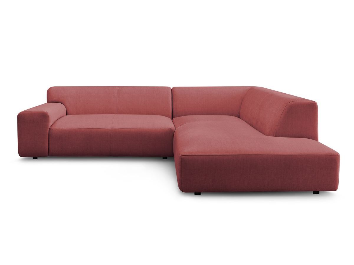 Canapé d'angle fixe compact LAVENA tissu velours