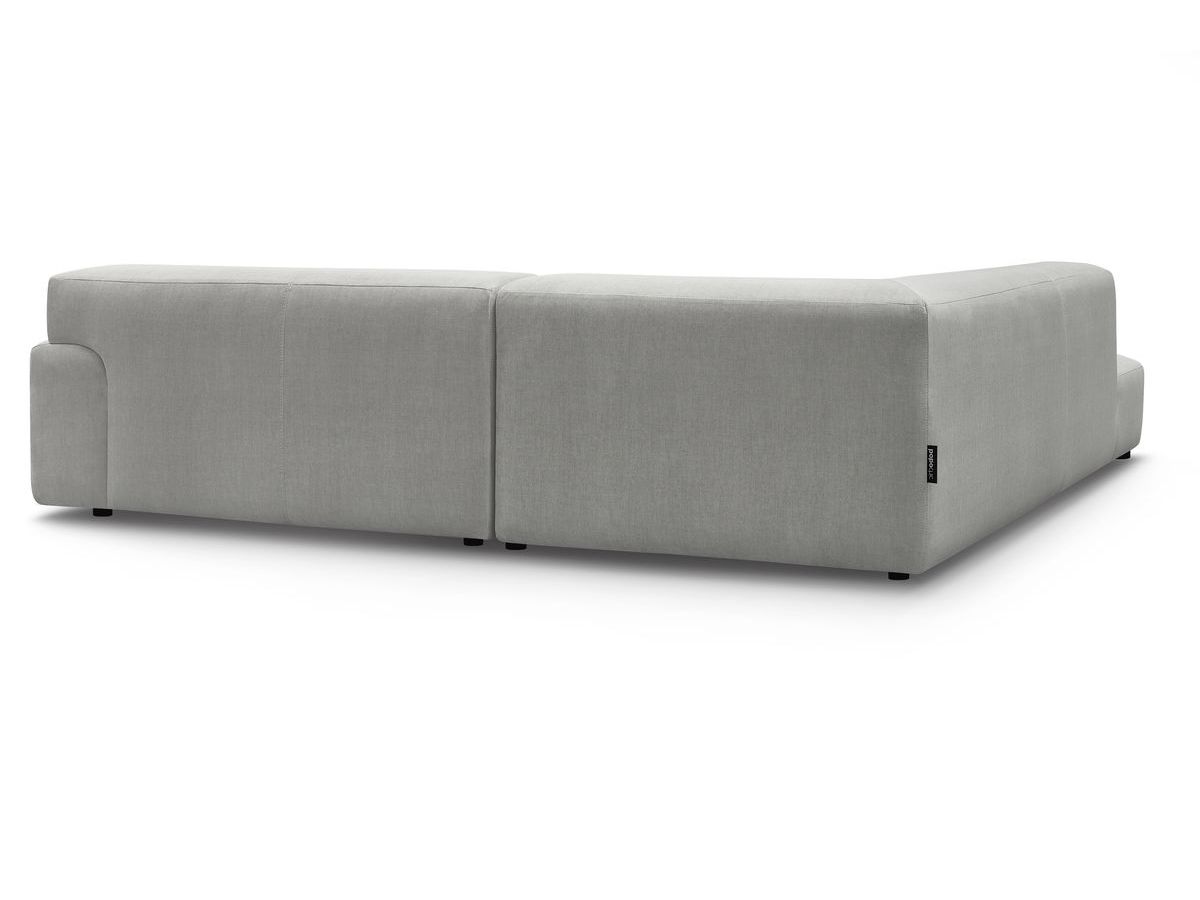 Canapé d'angle fixe compact LAVENA tissu velours