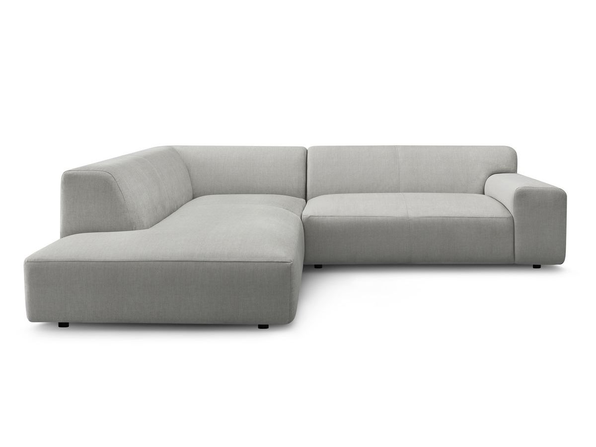 Canapé d'angle fixe compact LAVENA tissu velours