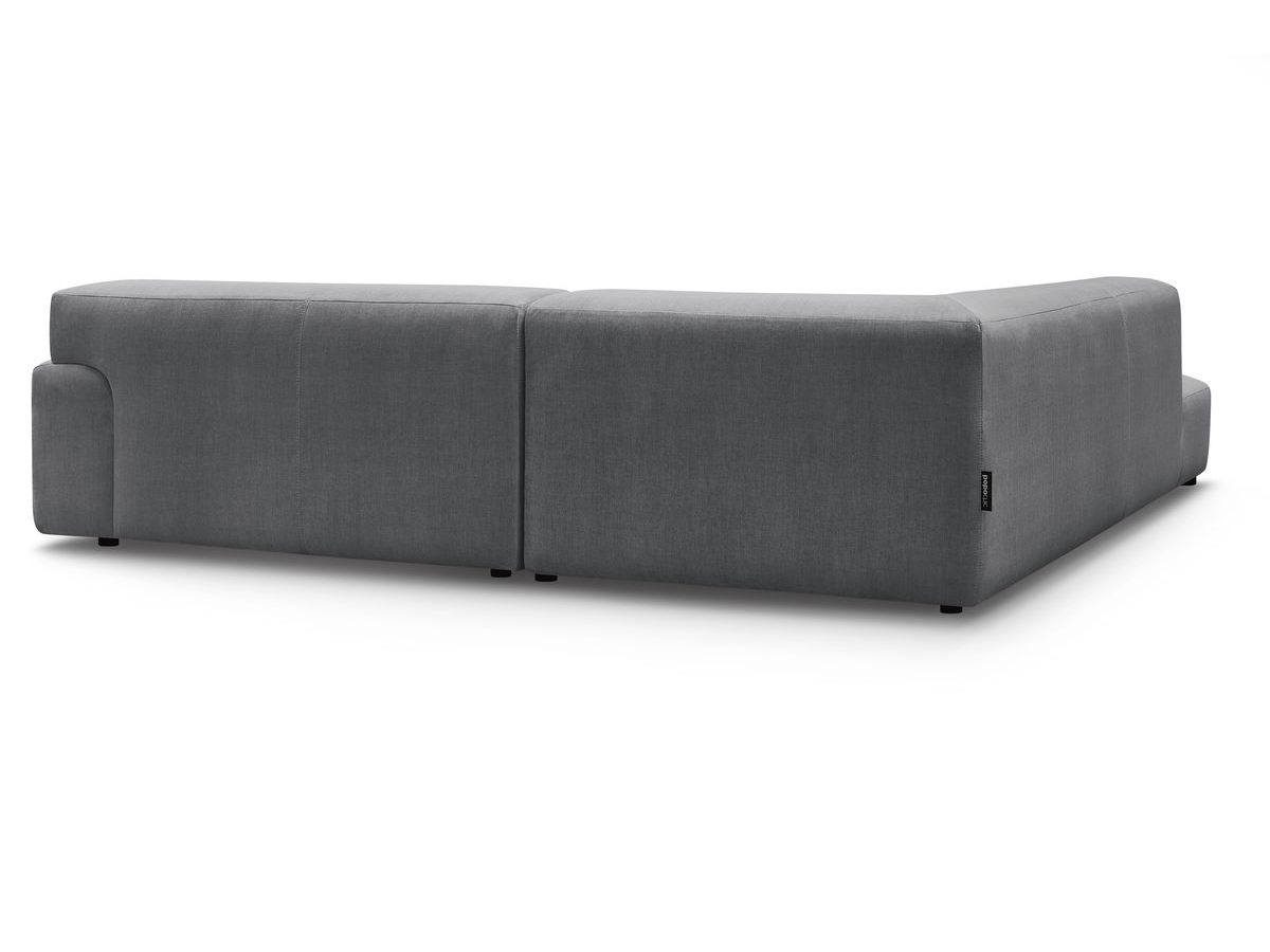Canapé d'angle fixe compact LAVENA tissu velours