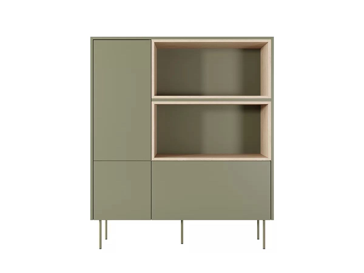 Buffet haut 2 portes 120 cm ATLAS avec niches vert — vue 6