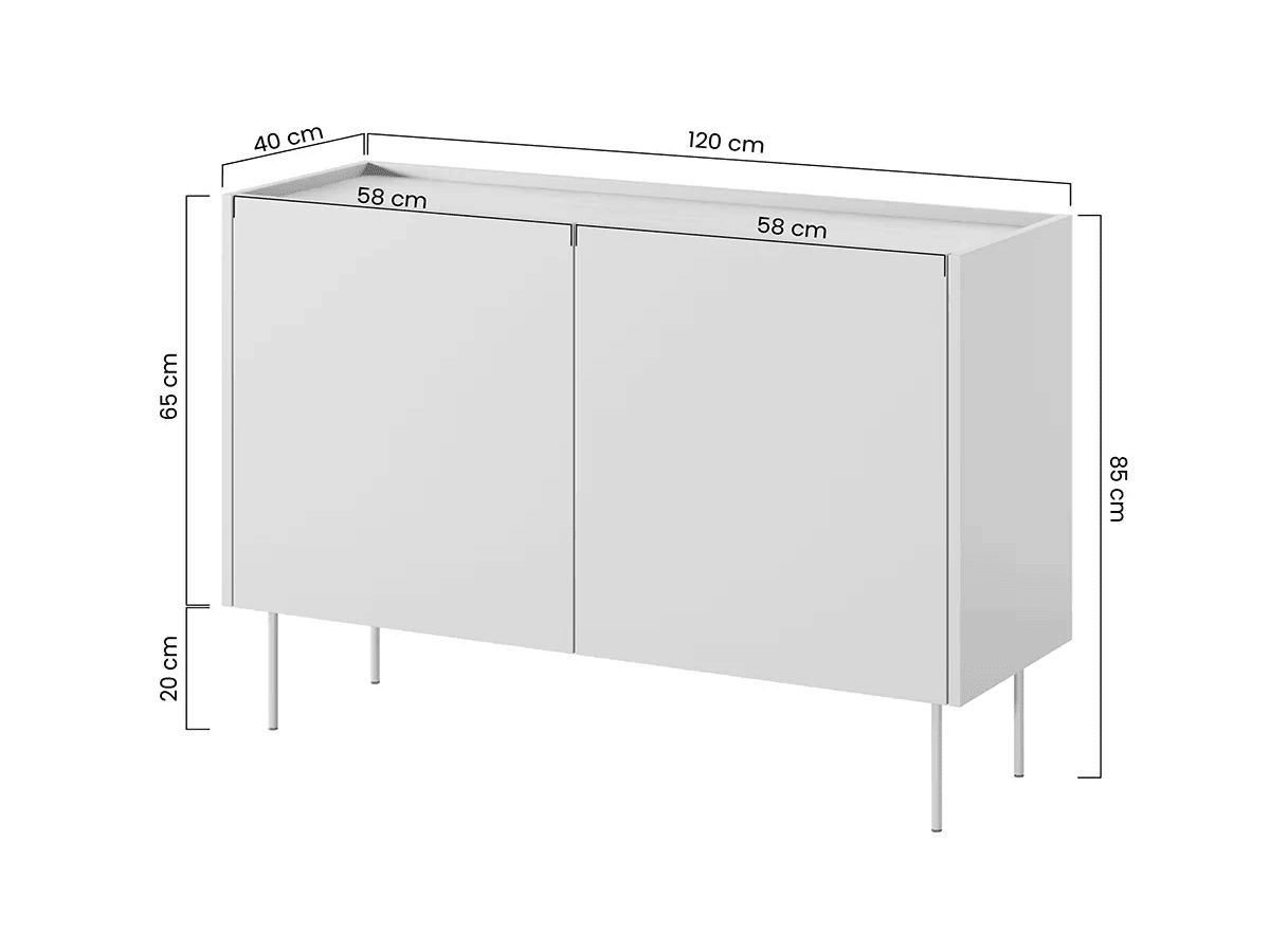 ATLAS 2-deurs dressoir 120 cm