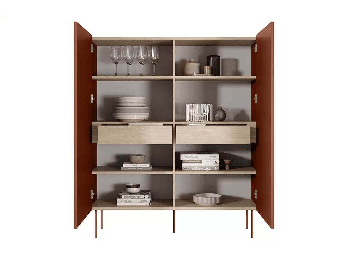 ATLAS 120 cm 2-deurs hoog dressoir