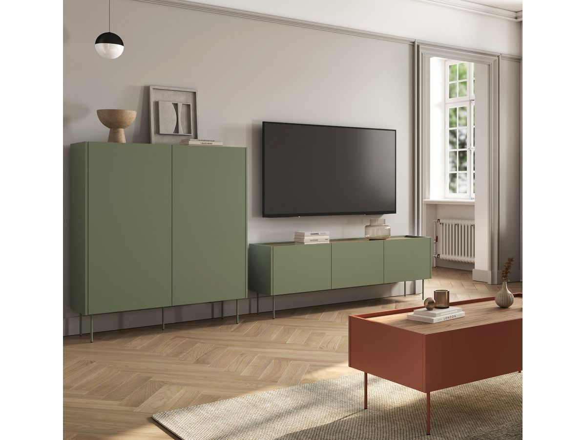ATLAS 120 cm 2-deurs hoog dressoir