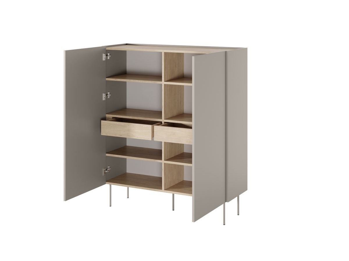 ATLAS 120 cm 2-deurs hoog dressoir